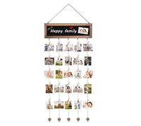 Nilioyul Guirnalda de fotos DIY y marco de fotos, cortina de fotos con 30 clips y cuerda para fotos, regalo para mejor amiga, mujer, papá o cumpleaños