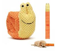 Nilioyul Juguete olfativo para perros, inteligencia indestructible, juguete interactivo con forma de caracol amarillo, para perros grandes, medianos y pequeños