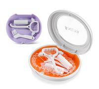 NILIYA - Funda de retención delgada con orificios de ventilación, compatible con soportes invisibles, protector bucal, retenedor, herramienta de extracción, masticable y cepillo
