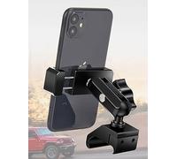 Nilkatss Soporte de teléfono de aleaciones de aluminio para Jeep Wrangler 2018-2023 JL JLU 4xe y Gladiator JT 2020-2023, apto para cámara, compatible con teléfonos inteligentes de 4.7 a 6.8 pulgadas