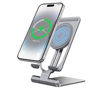Nillkin 2 En 1 Soporte de Carga Inalámbrica,Soporte de Sobremesa,Cargador Inalámbrico Ajustable para Teléfono Celular Compatible con iPhone 14/13/12 Serie/Galaxy S23/S22 Ultra y Otros Teléfonos-Gris