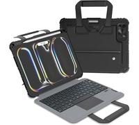 Nillkin Bumper Go - Funda de piel sintética diseñada para Apple iPad Pro 11 2024, soporte para bolígrafo, teclado extraíble, a prueba de golpes, soporte, cubierta deslizante para cámara trasera, color