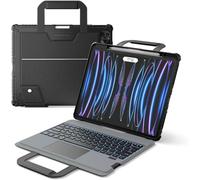 Nillkin Bumper Go Keyboard - Funda de Piel sintética diseñada para Apple iPad Air 13 2024/Pro 12.9 2020/2021/2022, Soporte para bolígrafo, Teclado extraíble, a Prueba de Golpes, Soporte, Cubierta