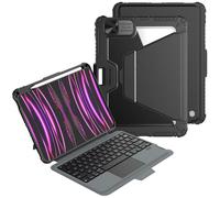 Nillkin Bumper Link - Funda con Teclado retroiluminado diseñada para Apple iPad 10.2 2019/2020/2021, Soporte para bolígrafo, a Prueba de Golpes, Soporte, trackpad, Teclado extraíble, retroiluminación