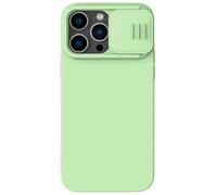 Nillkin CamShield - Funda de Silicona magnética Sedosa diseñada para Apple iPhone 14 Pro MAX, Color Verde Menta