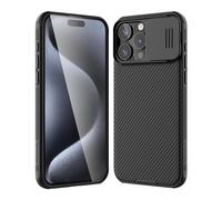 Nillkin - Carcasa para iPhone 15 Pro con tapa para iPhone 15 Pro 6.1" 2023, color negro