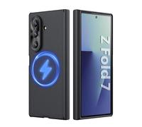 NILLKIN Frosted Shield Magnética Funda para Samsung Galaxy Z Fold 7, con protección para bisagra,Funda Protectora Delgada para Galaxy Z Fold 7 5G (Negro) (Negro, Sin S Pen)