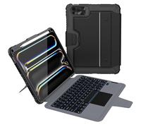 Nillkin Funda para iPad Pro de 11 pulgadas (M5, 2025/M4,2024) con teclado desmontable, trackpad mágico, retroiluminación de 7 colores, modos vertical/horizontal, funda de teclado resistente para iPad