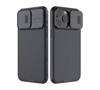 NILLKIN Funda para iPhone 15 Pro con Protección Deslizante para Cámara, CamShield Pro Funda Delgada a Prueba de Golpes para iPhone 15 Pro 6.1"-Negro