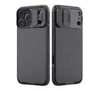 Nillkin Funda para iPhone 17 Pro MAX con Cubierta Protectora de Cámara CamShield Pro Case para Delgada a Prueba de Golpes, Compatible con iPhone 17 Pro MAX 2025 5G-Transparente Negro