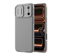 Nillkin Funda para iPhone 17 Pro MAX con Tapa Deslizante para Cámara, [Protección Mejorada de Lente] [PC Duro + Borde TPU] Protectora Delgada y Antigolpes para iPhone 17 Pro MAX 6.9" 2025,Gris