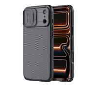 Nillkin Funda para iPhone 17 Pro Max con Tapa Deslizante para Cámara[Protección Mejorada de Lente] [PC Duro + Borde TPU] Funda Protectora Delgada y Antigolpes para iPhone 17 Pro Max,Negro Transparente