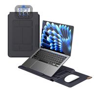 Nillkin Funda para portátil de 15 a 16 pulgadas con asa magnética, soporte ajustable y correa de mano, funda para portátil para MacBook Pro de 16 pulgadas/Huawei/Xiaomi/HP negro