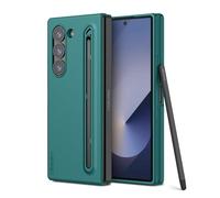 Nillkin Funda para Samsung Galaxy Z Fold 6, delgada con S Pen, Flex Pure Fold 6, con nuevo bolígrafo compacto integrado, soporte y ranura de almacenamiento para bolígrafo, color verde