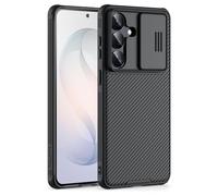 Nillkin Funda para Samsung S26 Plus con Tapa Deslizante para Cámara [Protección Mejorada de Lente] [PC Duro + Borde TPU + Cojines de Aire] Case Protectora Delgada y Antigolpes para Galaxy S26+, Negro