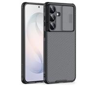 Nillkin Funda para Samsung S26 Plus con Tapa Deslizante para Cámara[Protección Mejorada de Lente] [PC Duro + Borde TPU] Case Protectora Delgada y Antigolpes para Galaxy S26+, Negro Transparente
