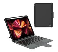 Nillkin Funda para Teclado combinada diseñada para Apple iPad Air 11 2024/10.9 2020/Air 4/Air 5/Pro 11 2020/2021/2022, Soporte para bolígrafo, Cubierta a Prueba de Golpes, Soporte, trackpad y Teclado