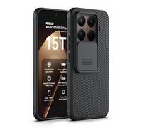 Nillkin Funda para Xiaomi 15T Pro con Tapa Corrediza [Protección Mejorada de Lente & Privacidad] [PC Duro + TPU + Amortiguadores de Aire] Funda Delgada Antigolpes Protectora para Xiaomi 15T Pro, Negro