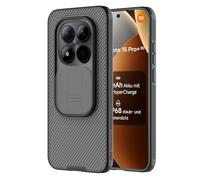 Nillkin Funda para Xiaomi Redmi Note 15 Pro Plus 5G - Protector de cámara con Slide Camera, Resistente a Golpes y Arañazos, Compatible con Xiaomi Poco M8 Pro 5G 6.83" Transparente Negro