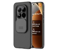 Nillkin Funda para Xiaomi Redmi Note 15 Pro Plus 5G - Protector de cámara con Slide Camera, Resistente a Golpes y Arañazos, Compatible con Xiaomi Poco M8 Pro 5G 6.83" Negro