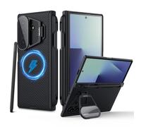 Nillkin Magnética Funda para Samsung Galaxy Z Fold 7 con S Pen,CamShield Prop Funda Antigolpes y Ajuste, Función Stand Parte Trasera Táctil-Negro