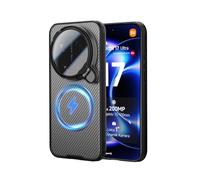 Nillkin Magnética Funda para Xiaomi 17 Ultra 5G, CamShield Prop Cover con Soporte Negro Transparente, Antigolpes y Resistente a Arañazos, Compatible con Xiaomi 17 Ultra 6.9" 2026 - Transparente Negro