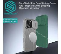 Nillkin para iPhone 16 Pro Max/iPhone 15 Pro Max/15 +/14 Pro Max/14 Plus/14/13 CamShield Pro funda magnética para teléfono TPU + PC Green Magnetic