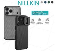 Nillkin para iPhone 18 Pro/17 Pro, carcasa rígida de TPU+PC, funda CamShield Pro con cubierta deslizante para la lente, carcasa para teléfono. Black