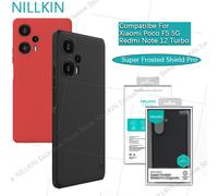 Nillkin para Redmi Note 12 Turbo/Xiaomi Poco F5 Funda protectora para teléfono con airbag anticaída Super Frosted Shield Pro Red