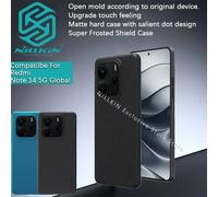 Nillkin para Redmi Note 14 5G funda Global Super Frosted Shield funda protectora de pantalla de teléfono carcasa de teléfono blue- Frosted