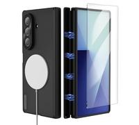 Nillkin para Samsung Galaxy Z Fold 7 Funda Magnética con Protección Magnética de Bisagra[Protector de Pantalla Integrado]Compatible con MagSafe, Dual Protección TPU+PC, Funda Protectora Delgada, Negro