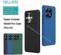Nillkin para Xiaomi 14T Pro 5G/Xiaomi 14T 5G/Redmi K70 Ultra Super Frosted Shield Pro funda dura resistente a golpes carcasa de teléfono Mi 14T Pro Black