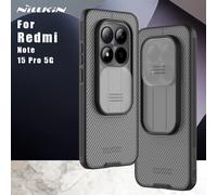 Nillkin para Xiaomi Redmi Note 15 Pro 5G funda CamShield Pro lente de protección deslizante de cámara 360 PC funda protectora trasera dura CamShield Black