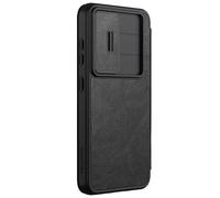 Nillkin Qin Pro Case Adecuado para Samsung Galaxy S25 - Funda del Libro con Cámara deslizante - Espacio para Dos Pases Negro
