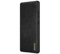Nillkin Qin Pro Case Adecuado para Samsung Galaxy S25 Ultra - Funda del Libro con Cámara deslizante - Espacio para Dos Pases Negro