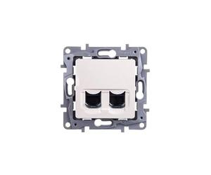 NILOE Enchufe Crema Doble Ordenador RJ45 Cat.6 UTP 664874 Legrand 3245066648743
