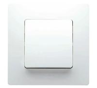 LEGRAND Interruptor Conmutador 10A, Niloé Monobloc, Completo, Blanco 396450 | Interruptor Conmutador 10A, Gama Niloé Monobloc, Mecanismo Completo con Marco, Blanco, 396450