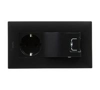 Niloé Step Enchufe con USB Combi (Antracita, Plástico, Montaje en la pared)