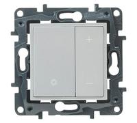 Niloé Step Regulador luminoso + Pulsador (Aluminio, Plástico, Instalar)