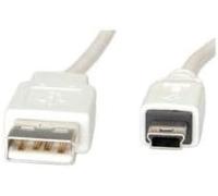 Nilox 1.8m USB 2.0 - Cable USB (1,8 m, USB A, Mini-USB B, 2.0, Male connector / Male connector, Blanco)
