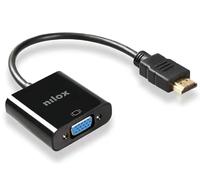 Nilox, Adaptador HDMI a VGA, Convertidor HDMI Macho a VGA Hembra