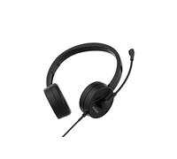 Nilox, Auriculares On Ear con Micrófono y Conexión USB, con Control Remoto de Volumen, Cable de 1,8 m, Almohadillas cómodas Ø 40 mm, Negro