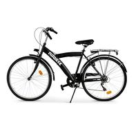 Nilox Bike Urban, Bicicleta Adulto Unisex con Cuadro de Acero, Bicicleta Carretera con Cambios Shimano y Frenos V-Brake, Bici de 26"