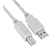 NILOX - Cable USB 2.0 (1,8 m, USB 2.0, 1,8 m, USB A, USB B, 2.0, Male connector/Male connector, blanco)