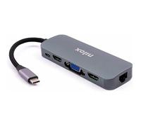 Nilox Estación de acoplamiento Tipo C – 3x USB 3.0, HDMI, VGA, USB-C, RJ45