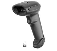 Nilox, Lector Códigos Barras 1D con Tecnología Láser, Inalámbrico, Ergonómico y Configuración de Lectura Continua, con Cable USB para Carga y Transferencia de Datos, Negro