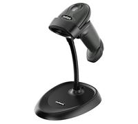 Nilox, Lector Códigos Barras 1D con Tecnología Láser, Inalámbrico, Ergonómico y Configuración de Lectura Continua, con Cable USB para Carga y Transferencia de Datos, Negro