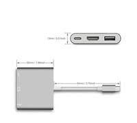 Nilox Mini estación de carga NLX-TC-HDMIUSBT - USB Type-C, HDMI