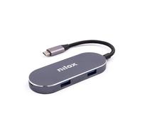 Nilox - MINI-DOCKING USB-C: HDMI, 3 PUERTOS USB 3.0 Y USBC