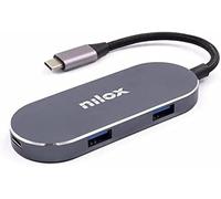 Nilox mini-docking usb-c: hdmi, 3 puertos usb 3.0 y usbc